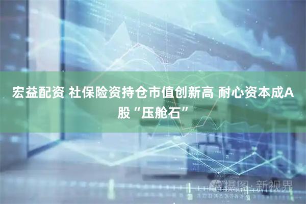 宏益配资 社保险资持仓市值创新高 耐心资本成A股“压舱石”